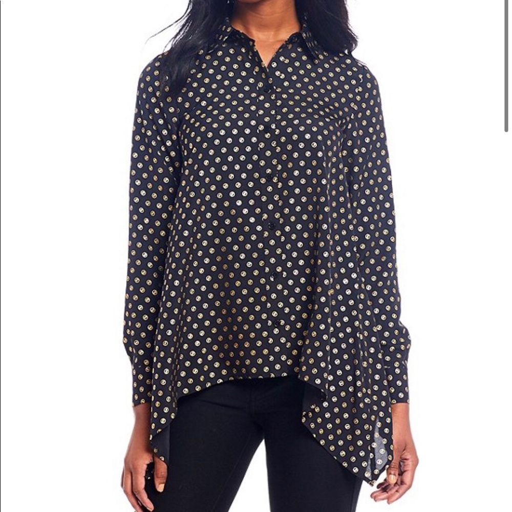 Michael Kors Foil Tossed Logo Woman’s Blouse